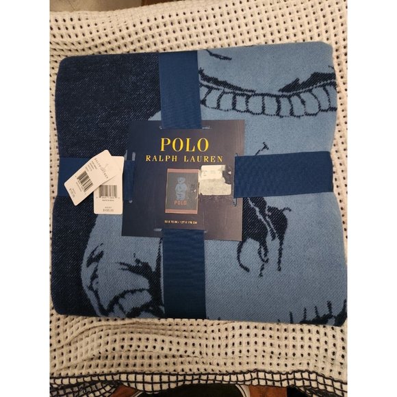 Polo by Ralph Lauren Bedding New Polo Ralph Lauren Polo Bear Blanket 5in X 70in Msrp 00